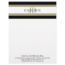 Briefkopf-Goldmonogramm-zusammenpassende