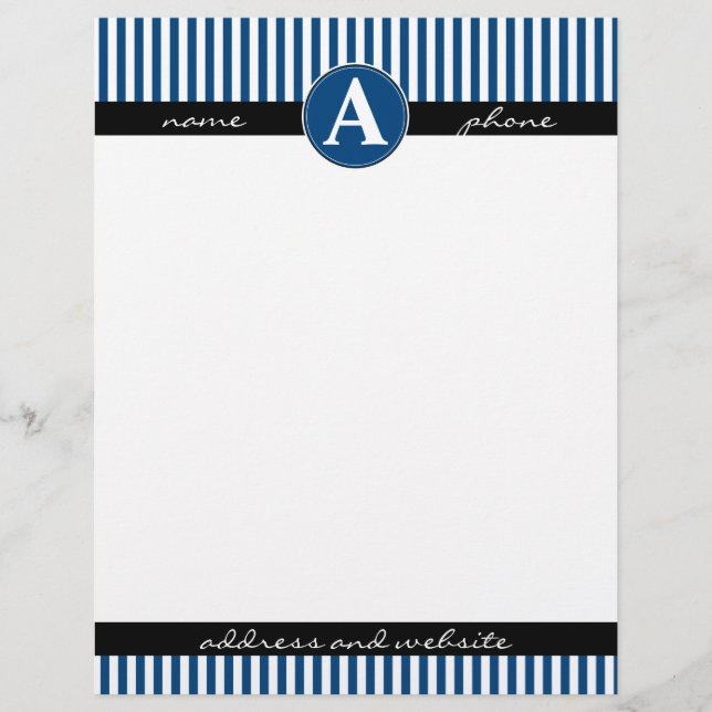 Briefkopf, individuell und monogrammiert briefbogen (Vorderseite)