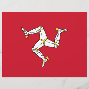 Briefkopf mit der Flagge der Insel Man, Vereinigte