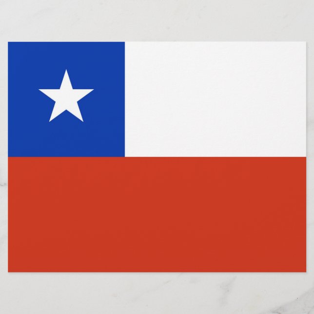 Briefkopf mit der Flagge des Chilen (Vorderseite)