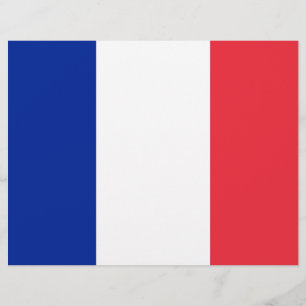 Briefkopf mit der Flagge Frankreichs