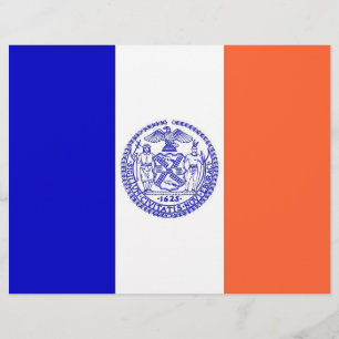 Briefkopf mit der Flagge New Yorks, USA