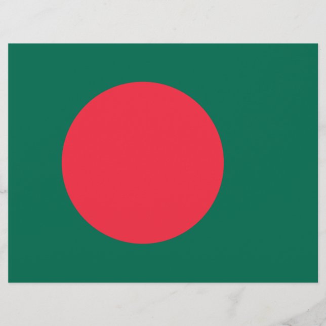 Briefkopf mit Flagge Bangladeschs (Vorderseite)