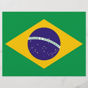 Briefkopf mit Flagge Brasiliens