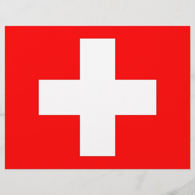 Briefkopf mit Flagge der Schweiz (Vorderseite)