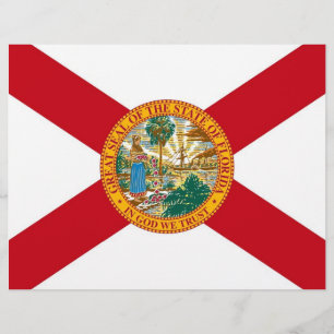 Briefkopf mit Flagge Floridas, USA