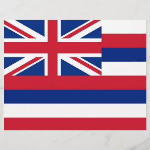 Briefkopf mit Flagge Hawaiis, USA