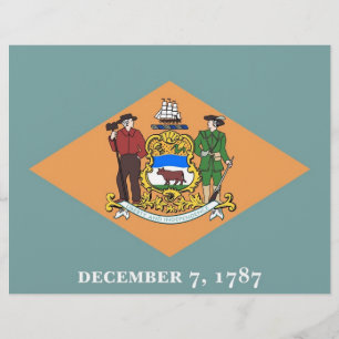 Briefkopf mit Flagge von Delaware, USA