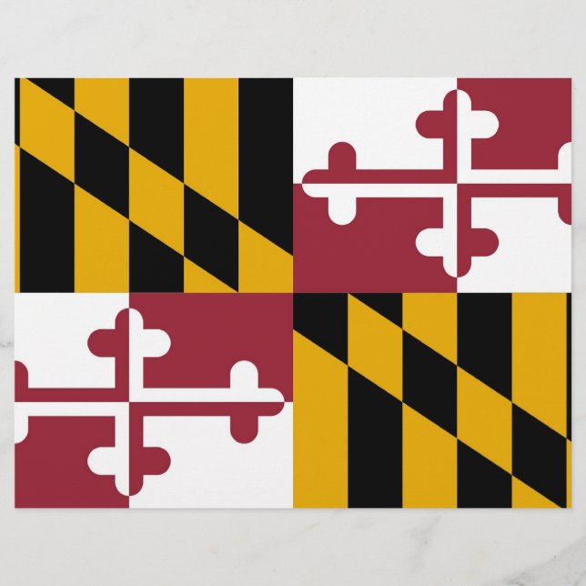 Briefkopf mit Flagge von Maryland, USA (Vorderseite)