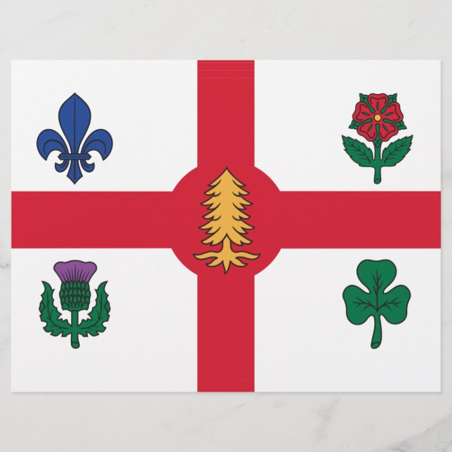Briefkopf mit Flagge von Montreal, Kanada (Vorderseite)