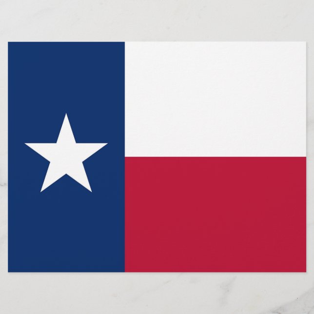 Briefkopf mit Flagge von Texas, USA (Vorderseite)
