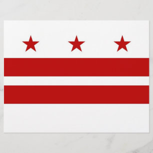 Briefkopf mit Flagge von Washington DC, USA