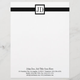 Briefkopf-Monogramm-zusammenpassende Visitenkarte Briefkopf