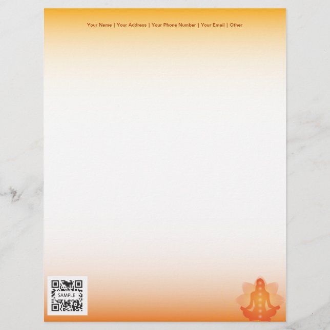 Briefkopf-Schablonen-Yoga Briefbogen (Vorderseite)