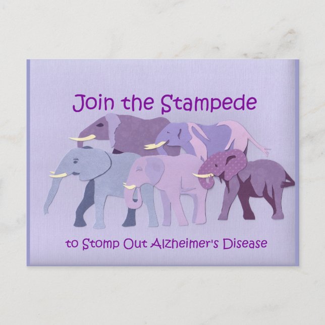 Briefmarke aus Alzheimer Postkarte (Vorderseite)