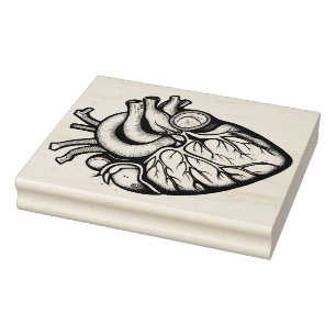Briefmarke aus anatomischem Herzkautschuk Gummistempel