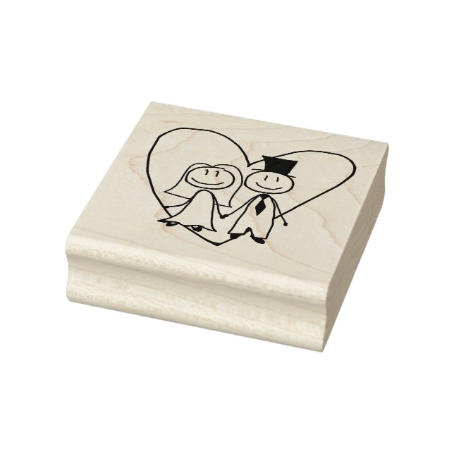Briefmarke aus Braut und Erdkautschuk Gummistempel (Stempel)