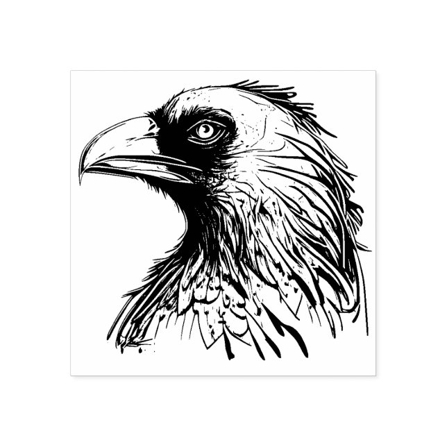 Briefmarke aus Crow Head Gummistempel (Prägung)