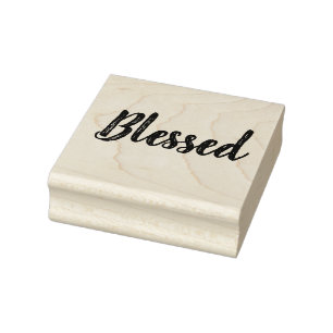 Briefmarke aus gesegnetem, aus Holz montiertem Kau Gummistempel