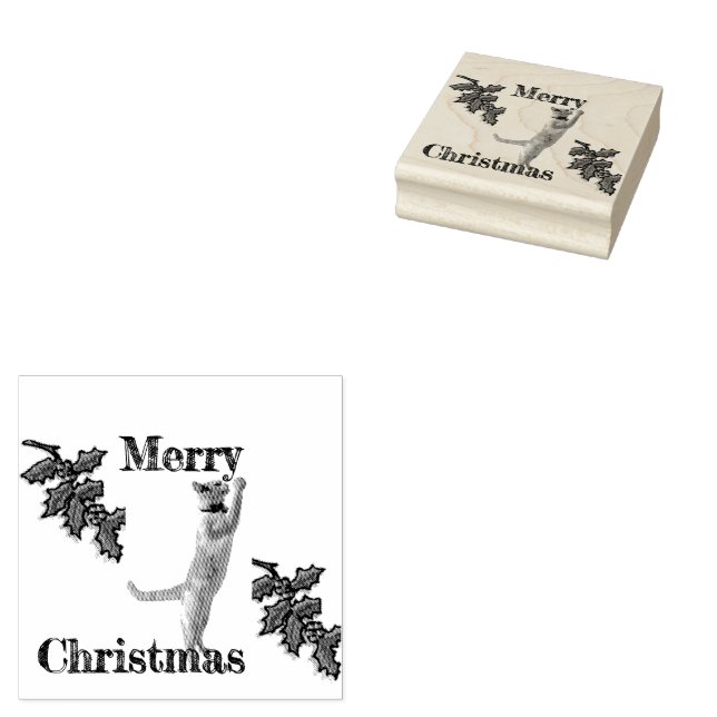 Briefmarke aus Gummi - Frohe Weihnachtsfeier und K Gummistempel (Stempel)