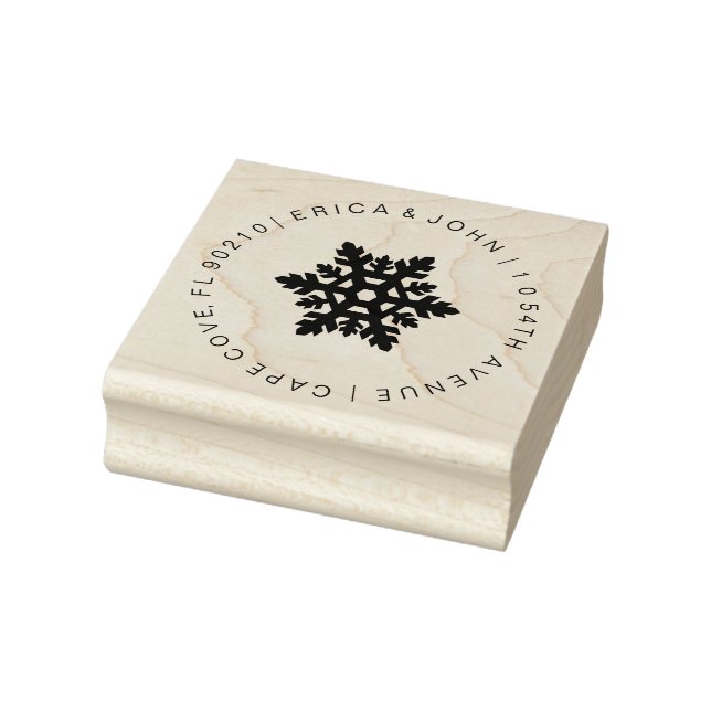 Briefmarke aus Gummi, Schneeflocke Gummistempel (Stempel)