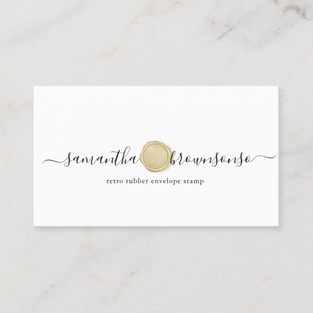 Briefmarke aus Gummihülle Visitenkarte (Vorderseite)