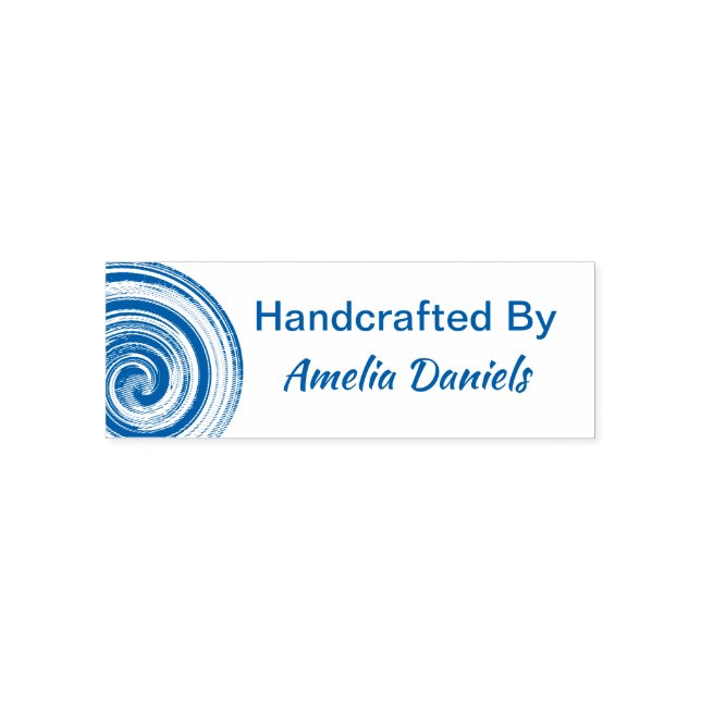 Briefmarke aus handgefertigtem, selbstglattem Kaut Permastempel (Design)