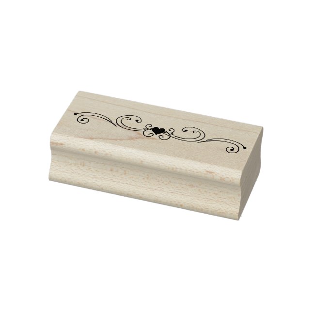 Briefmarke aus Herz und Rollen Gummistempel (Stempel)