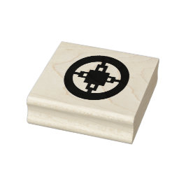 Briefmarke aus Holz Adinkra (Intelligenz) Gummistempel