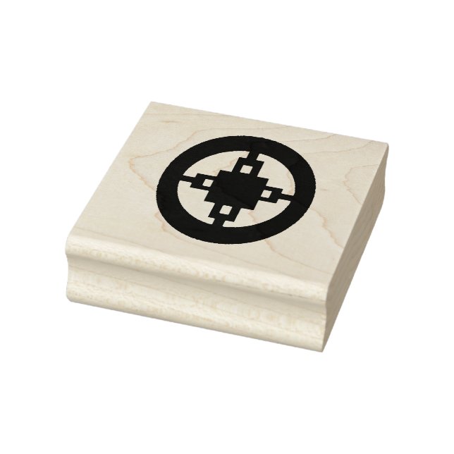 Briefmarke aus Holz Adinkra (Intelligenz) Gummistempel (Stempel)