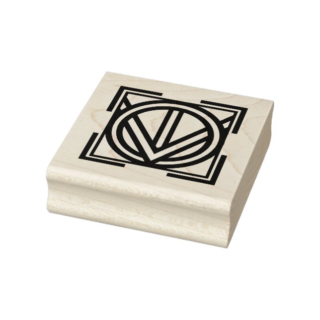 Briefmarke aus Holz Adinkra (Service and Leadershi Gummistempel (Stempel)