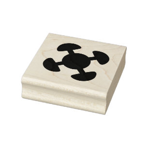 Briefmarke aus Holz Adinkra (Unity) Gummistempel
