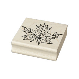 Briefmarke aus Holz - Ahornleder Gummistempel