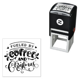 Briefmarke aus Kaffee und selbst gemahlenem Weihna Permastempel