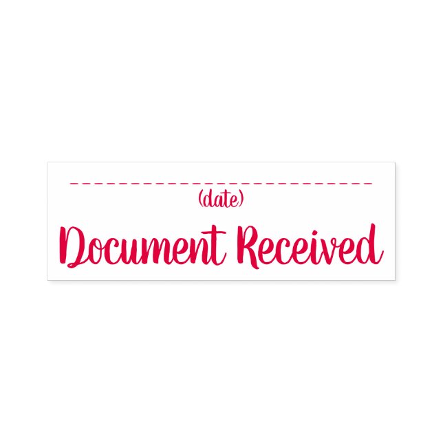 Briefmarke aus Kautschuk "empfangenes Dokument" Permastempel (Design)