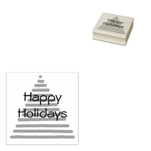 Briefmarke aus Kautschuk - Graphic Tree with text Gummistempel