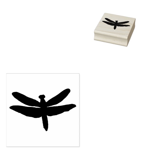 Briefmarke aus Kautschuk - Libelle Gummistempel (Stempel)