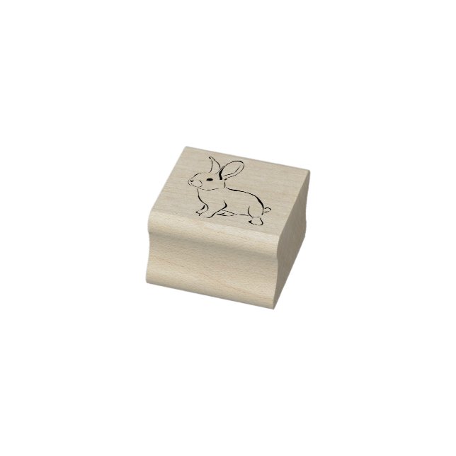 Briefmarke aus Kautschuk - Links gegenüber Kaninch Gummistempel (Stempel)