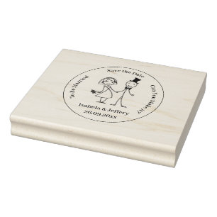 Briefmarke aus Kautschuk - Save the Date Gummistempel