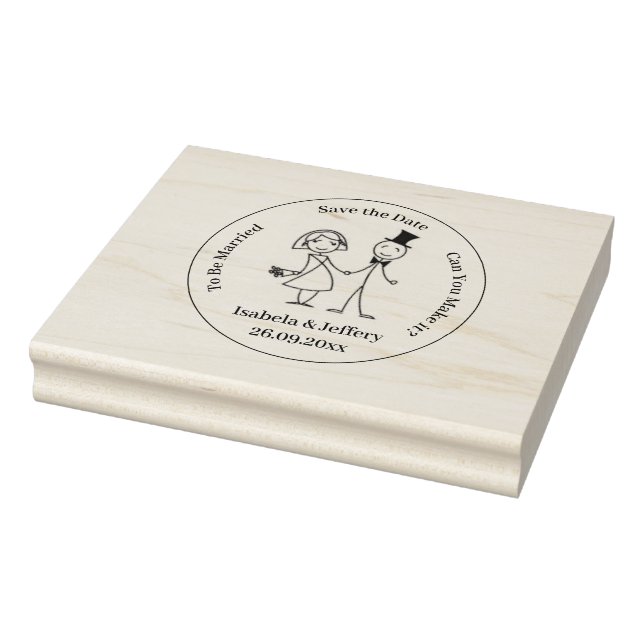 Briefmarke aus Kautschuk - Save the Date Gummistempel (Stempel)