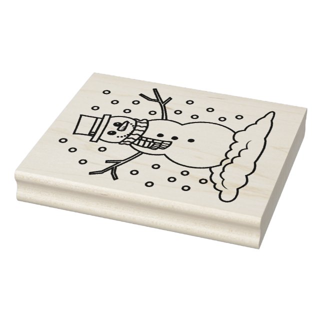 Briefmarke aus Kautschuk - Schneemann Gummistempel (Stempel)