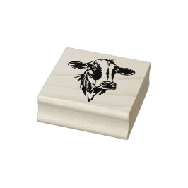 Briefmarke aus Kuhkopf Gummistempel