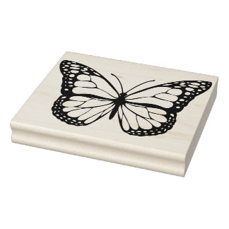 Briefmarke aus Monarchen-Schmetterling Gummistempel