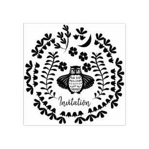 Briefmarke aus Owl-Blumenkautschuk Gummistempel