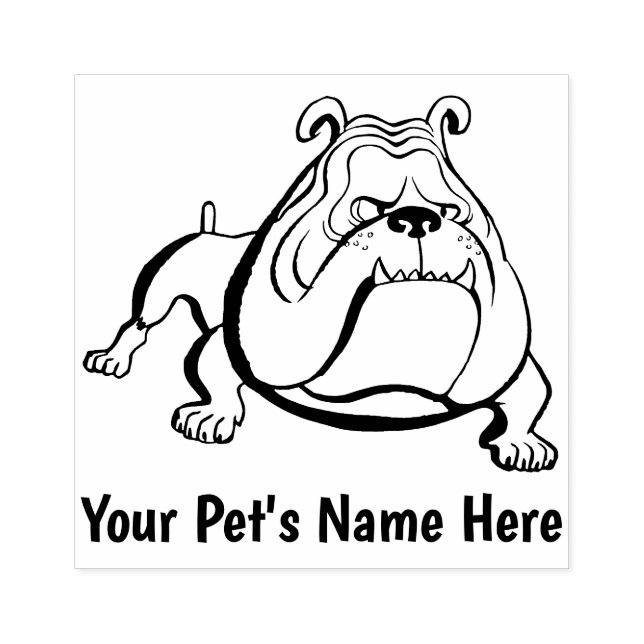 Briefmarke aus Pet Bulldog Kautschuk Gummistempel (Prägung)