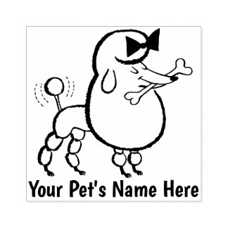 Briefmarke aus Pet Poodle Gummistempel
