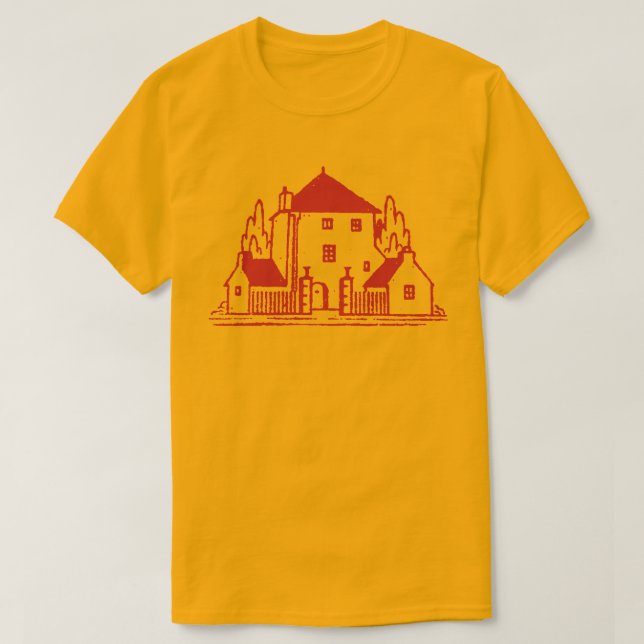 Briefmarke aus Retro-Haus T-Shirt (Design vorne)