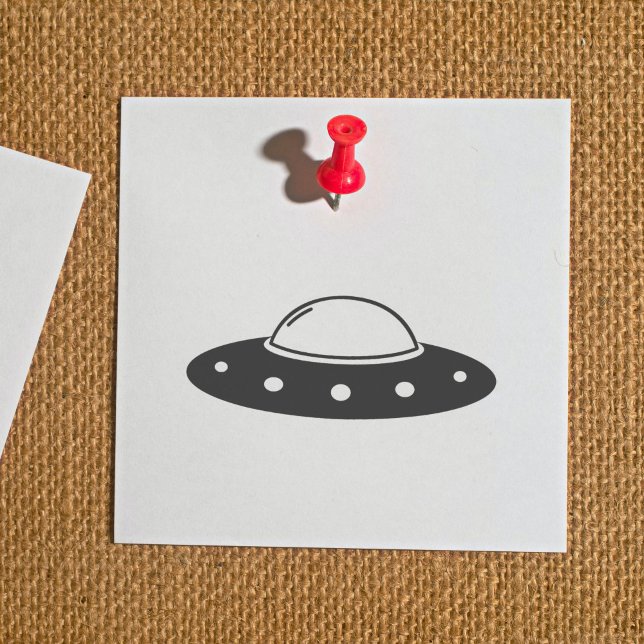Briefmarke aus Saucer Rubber Gummistempel (Flying Saucer Rubber Stamp)