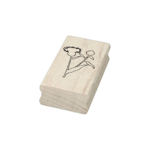 Briefmarke aus Schmelzkleber und Kleber Gummistempel