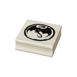 Briefmarke aus Schwarzdrachengummi Gummistempel